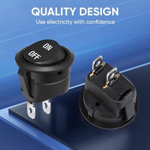 12V Rocker anahtarı 2 Pin AC 6A/250V 10A/125V SPST 2 pozisyon açma/kapama geçiş anahtarı, araba tekne RV için deniz KCD1 Rocker anahtarı T85 - Product Image 2