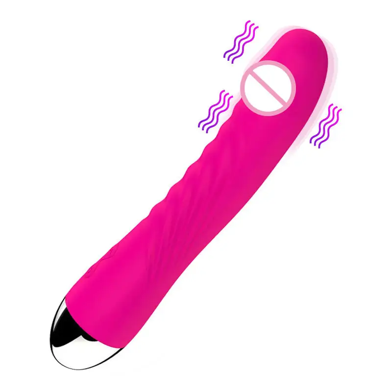 Venta caliente 10 frecuencia fuerte vibración AV palo masturbación femenina punto G clítoris pezón consolador de silicona vibrador