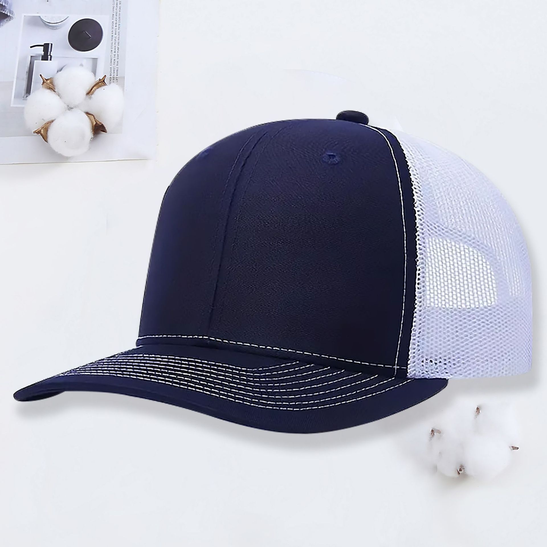 azul marino/blanco