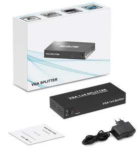 Divisor VGA de 4 puertos de 250MHz para 1 computadora 4 pantallas 1 entrada 4 salidas divisor VGA 1x4 Max 1920x1440