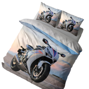 Hotsale Customized 3D Digital Printed Microfiber <strong>Bedding</strong> Set with Motorcycle Pattern - Product Image 1