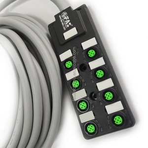 FAS M12 M8 Ports Junction Boxes Female Male Distribution Boxes with 3 Core/ <strong>4</strong> Core <strong>Input</strong> Connector for Power Electric