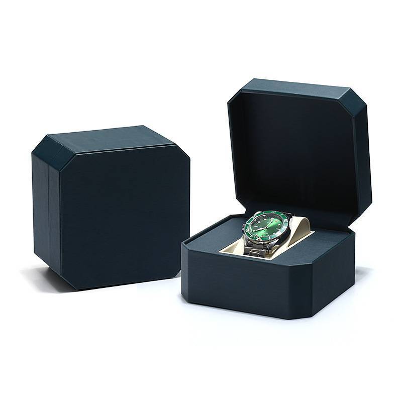 Octagonal PU Leather Dark Blue