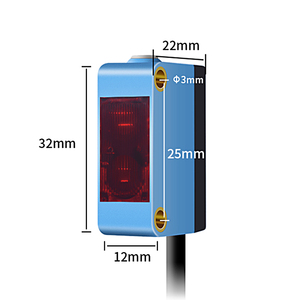 Sensor de interruptor de proximidad Distancia de detección ajustable Tira de área de luz Sensor fotoeléctrico óptico con punto de luz roja visible