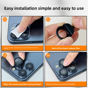 IPhone 16 için Pro/iPhone 16 Pro Max kamera Lens koruyucu kırılmaz Ultra HD temperli cam kamera ekran koruyucusu kapak - Product Image 6