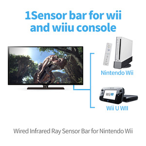 Wiiセンサーバー用任天堂Wiiワイヤー赤外線レシーバー用WiiU LED赤外線モーションスタンド付き - Product Image 4