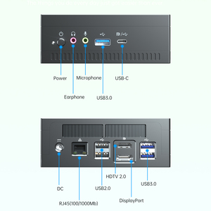 Pequeño AMD Mini PC R7 2700u 3750H 3550H Barebone System Vega 10 Computadora de juegos Win10 Win 11 4K HTPC NVME HD2.0 DP Tipo-C AC WIFI - Product Image 3