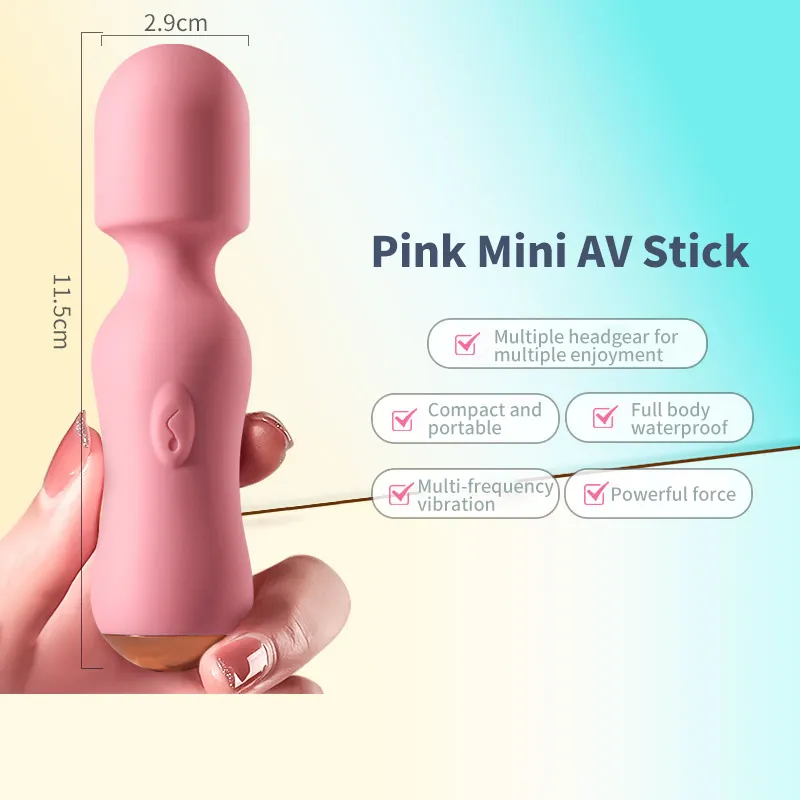 Portatile Mini AV Stick rosa Vibrador sesso Vibradores Mujer giocattoli donna femminile masturbatori Consolador Mulheres per le donne vibratore