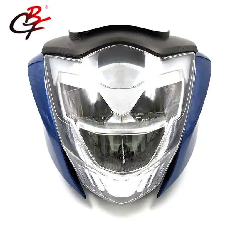 HIGH QUALITY Motorcycle complete led headlight with blue fairings for SUZUKI GIXXER 150 original replacement