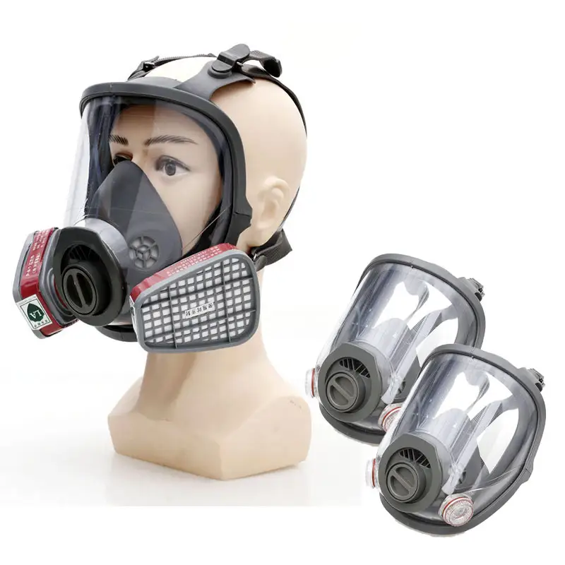 Máscara de gas de fábrica KEM6200 cara completa gran campo de visión máscara protectora accesorios de respirador máscara de cara completa