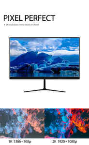 PC 27インチモニター2560x1440P 2Kマルチポートアンチブルーライト65HzデスクトップLEDディスプレイモニター27インチ - Product Image 6