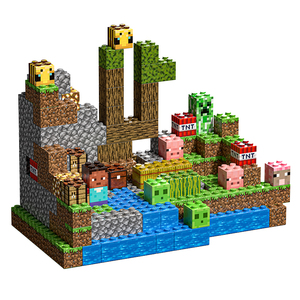 Juego de bloques de construcción compatibles innovadores, cubos cuadrados DIY de 1,6 cm para juegos creativos de niños, patrón personalizable de estilo Minecraft - Product Image 1