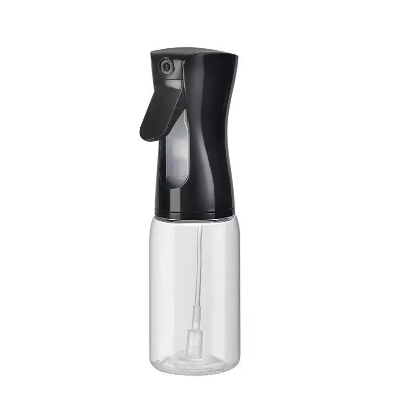 Bouteille transparente avec bouchon noir