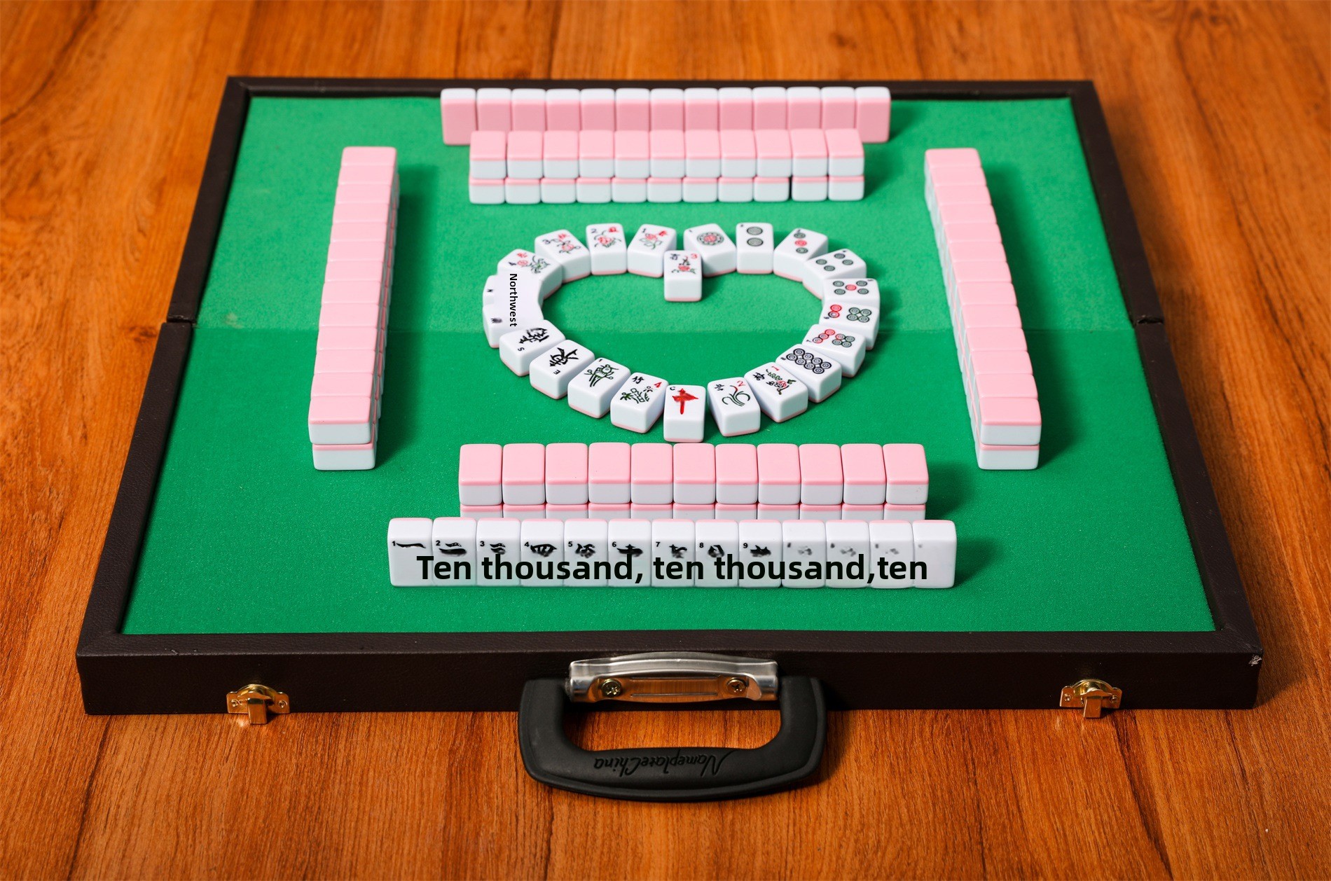 Folding table-excluding mahjong green