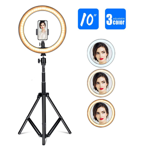 Foldable Ring Fill Light Phone Holder Portable Mini 10 Inch 12 Inch RGB 18 Inch <strong>Led</strong> Circle Ring Light with Tripod Stand Selfie <strong>R</strong> - Product Image 1