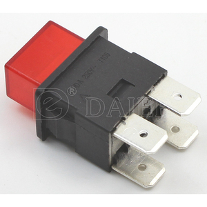 Hochwertige Kunststoff-Drucktasten schalter EIN-AUS-Schalter Hoch knopf 4-poliger quadratischer Druckknopf schalter mit 220-V-LED - Product Image 5