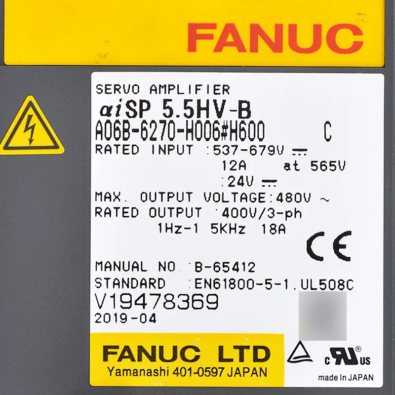 Fanuc Servo Drive HV A06B-6270-H006 A06B-6270-H011 A06B-6270-H015 A06B-6270-H022 A06B-6270-H030 A06B-6270-H045 A06B-6270-H075