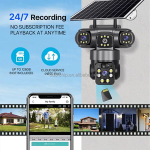 Akıllı AI hareket algılama Pro Pro güneş kamera 30x Zoom 4g Sim kart güneş 360 derece Cctv 3 çift Lens kamera - Product Image 4