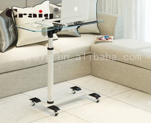 Rolling Laptop <strong>Table</strong> Height Adjustable <strong>Computer</strong> Mobile <strong>Notebook</strong> Stand Desk With Wheels Casters - Product Image 4
