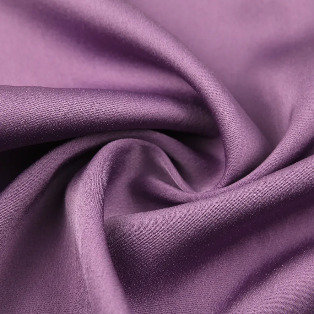 Woven Acetate Viscose Spandex Satin Sateen Solid Fabric For Lady Dress Pants Luxury Silk Trousers FSC