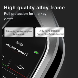B-MW otomatik kilit GPS akıllı uzaktan anahtarsız giriş Push Start/Stop araba anahtarı ile yeni LCD dokunmatik ekran evrensel araçlar için - Product Image 4