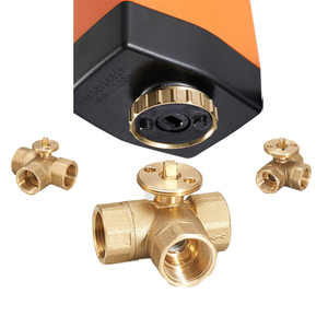 温维尔阀供应商24VDC水流控制阀1/2 ''3/4'' 1 ''电动致动器3路黄铜球阀 - Product Image 3
