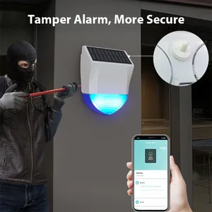 Tuya akıllı Zigbee Siren alarmı su geçirmez açık güneş ve USB güç kaynağı ile isteğe bağlı 95dB uzaktan kumanda - Product Image 6