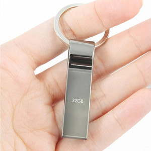 Ucuz su geçirmez şık Metal USB Flash sürücü kalem sürücü 4 gb 8gb 16gb 64 GB 128GB pendrive anahtar ile halka flash bellek usb 2.0/3.0 - Product Image 3