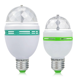 CSLIDO E27 dönen Strobe ampuller çok değişen renk kristal sahne parti ışıkları disko lamba 85-265V RGB 3W LED disko ışığı ampul - Product Image 4
