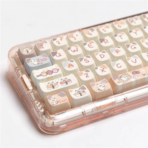 Kedi şekli miyav ve suşi kedi klavye tuş 144 tuşları Mao profil PBT boya süblimasyon için özel el yapımı Mx mekanik klavye - Product Image 4