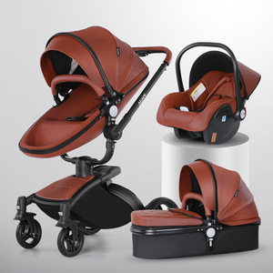 高品質4 in1折りたたみ式ベビーカー高級キャリッジベビーカーモデルウォーキングトロリー - Product Image 4