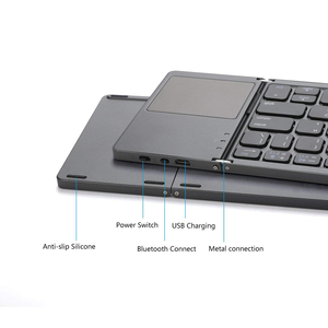 Tri-Fold <strong>Touchpad</strong> <strong>Mini</strong> <strong>Keyboard</strong> with <strong>Touchpad</strong> Three System Compatible Wireless <strong>Keyboard</strong> Folding <strong>Keyboards</strong>