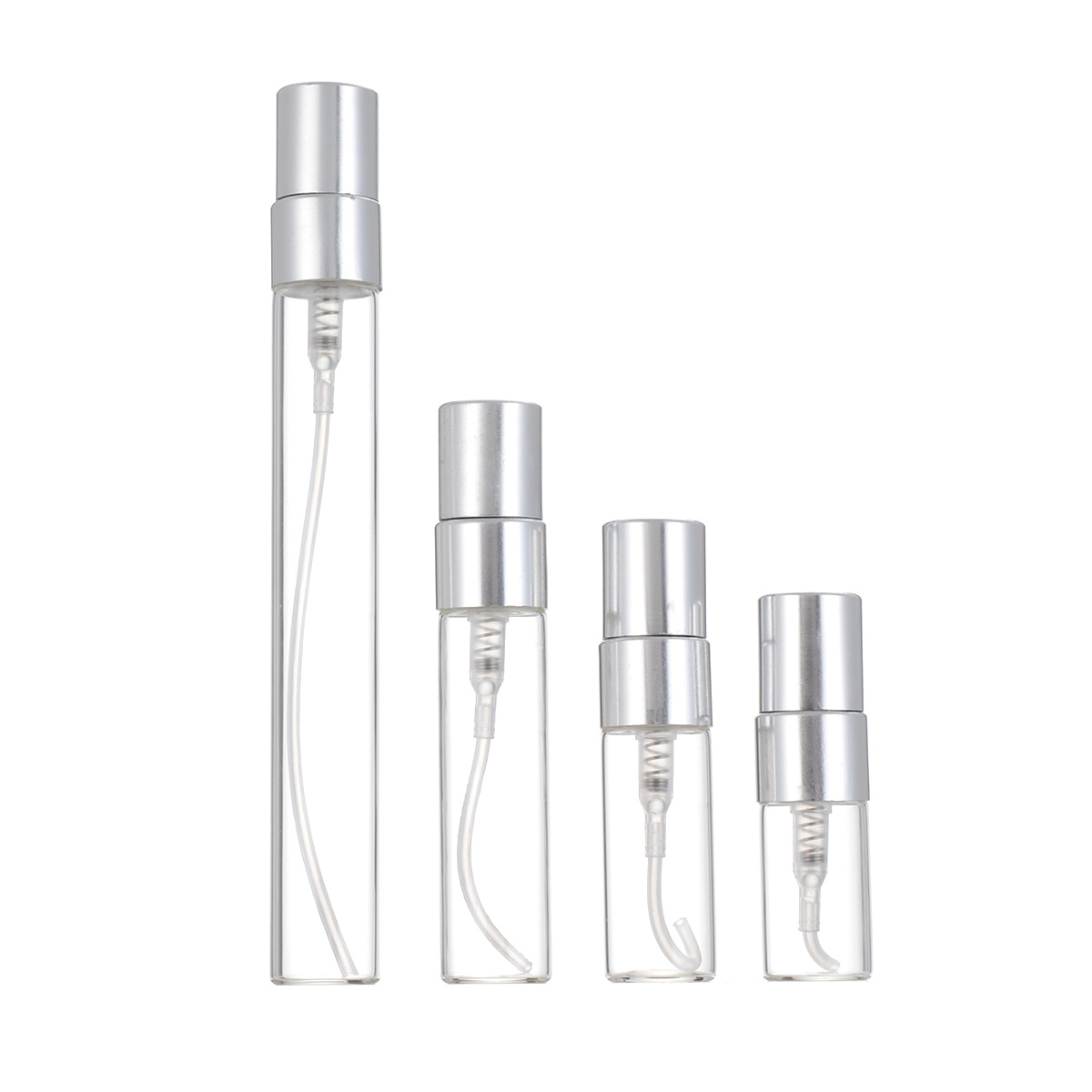 Clear bottle+silver cap