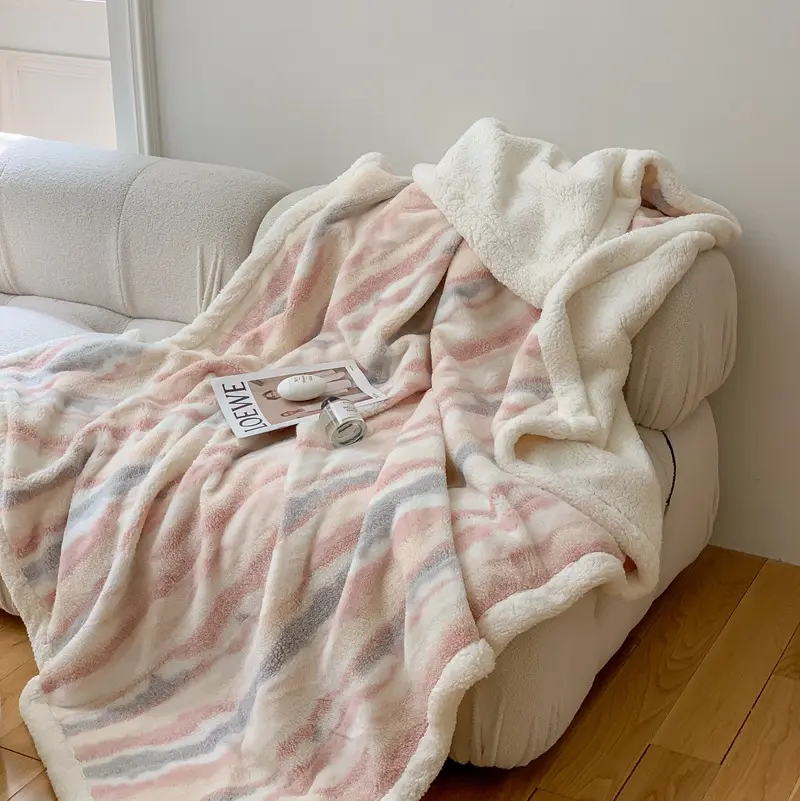 2023, новинка, плотные одеяла для сна, плюшевый кашемировый кролик, бархатное одеяло для спальни, Роскошные шерстяные одеяла для зимы
