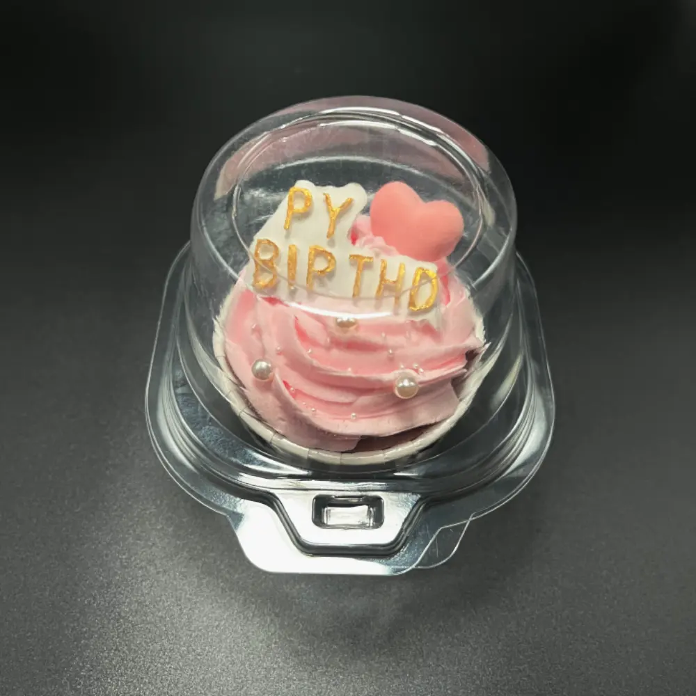 도매 투명 일회용 PET 플라스틱 한 칸 컵케익 용기/상자