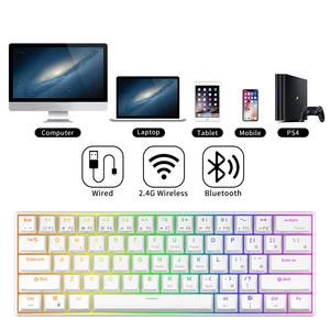 Royal Kludge RK 61 tasten mini 2.4 OEM 60% led 60% tastatur typ c rbg wiederaufladbare backlit rk61 mechanische tastatur hotswap - Product Image 4