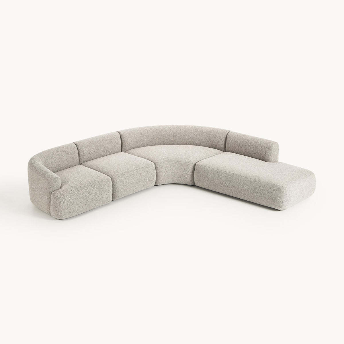 Beige blended loop pile fabric