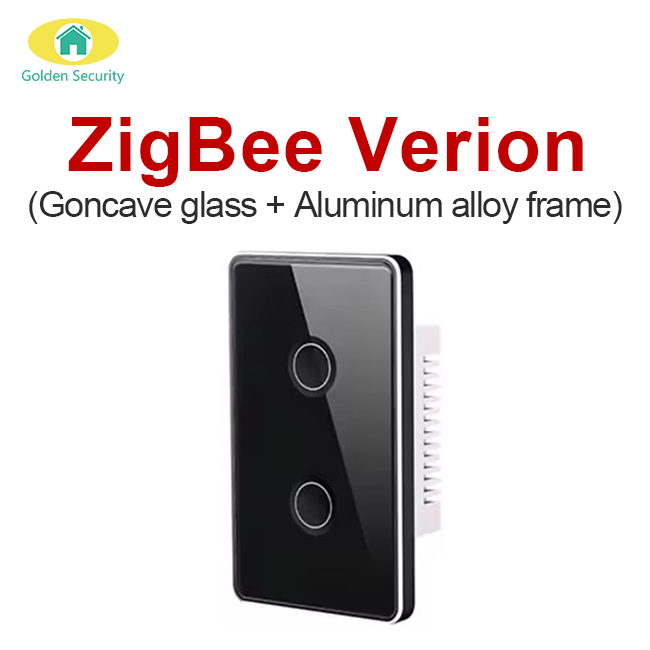 US 2 Gang Black Zigbee