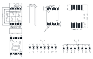 Display a led Ultra sottile highlight bianco da 0.39 pollici 3911 SMD SMT a 7 segmenti - Product Image 5