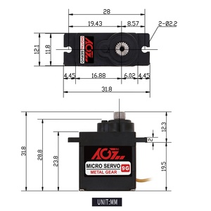 AGFRC B11DLS 180 Degree 2.8KG 0.1Sec Upgrade Steel Gear 6V Digital <strong>Mini</strong> Throttle Steering 11g <strong>RC</strong> <strong>Servo</strong> for Car Airplane Robot