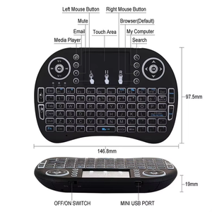 New 2.4GHz Mini Wireless <strong>Keyboard</strong> Remote <strong>Control</strong> Touchpad Handheld for Remote <strong>Control</strong> Touchpad Handheld - Product Image 5