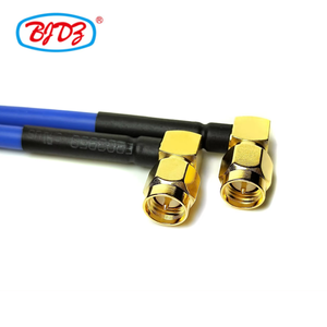 Factory Directly <strong>SMA</strong> Male <strong>Plug</strong> to <strong>SMA</strong> Male 90 Degree Right Angle <strong>Plug</strong> RG141 RG402 RF Cable Pigtail Jumper Cable Assembly - Product Image 2
