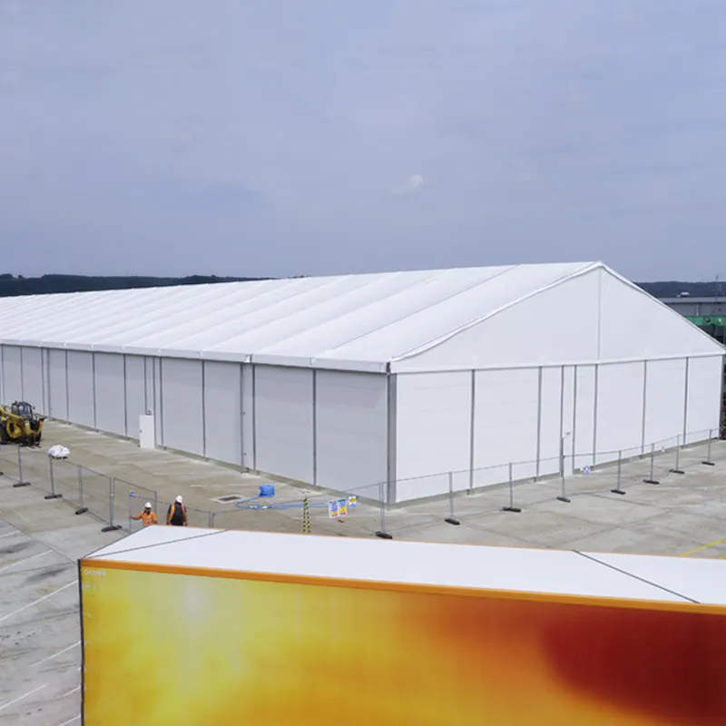 خيمة الزفاف الصناعية من البي في سي من FEAMONT، خيمة كبيرة شفافة للأسقف للمناسبات التجارية، خيمة شفافة للمؤتمرات والحفلات، خيمة المصنع