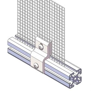 Z-Shaped 2040 2020 4040 4080 Aluminum Profile Connector Custom Adjustable Bracket with <strong>Oblong</strong> <strong>Hole</strong> for Glass Panel Fixing - Product Image 2