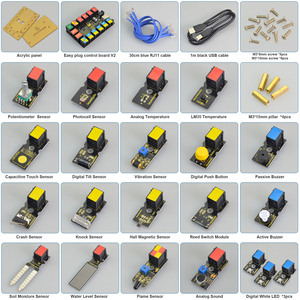 Kit de inicio del módulo de sensor Easy Plug con placa controladora de enchufe fácil para Arduino para proyectos educativos y de fabricantes