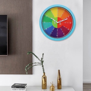 ילדים חינוכיים שעון Reloj דה pared קל לקרוא ילדים אומרים זמן למידה עגול קוורץ שעון קיר