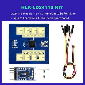 Hi-Link LD2411 24G human presence sensing millimeter wave radar <strong>sensor</strong> module kit Human body induction lamp control - Product Image 4