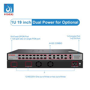 HSGQ-G16L GPON OLT mit 16 4 * GE 2 * 10GE Combo Ports FTTH-Netzwerk lösung für WiFi POE IP TCP Gepon OLT - Product Image 2