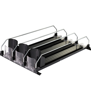 La Soda può visualizzare il sistema di spingimento dello scaffale dello spingitore della bevanda astuto distributore automatico di plastica ha caricato la molla l'organizzatore della bevanda per il frigorifero - Product Image 2