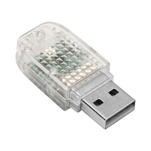 ไฟสร้างบรรยากาศแบบ USB 6V ไฟกลางคืน LED ระบบสัมผัสที่มีสีสันพร้อมระบบควบคุมเสียงจังหวะดนตรีสำหรับรถยนต์ - Product Image 1